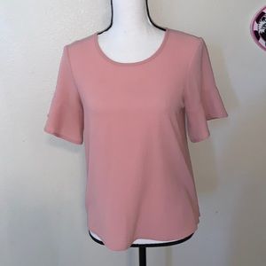 Downeast pink bell sleeve blouse